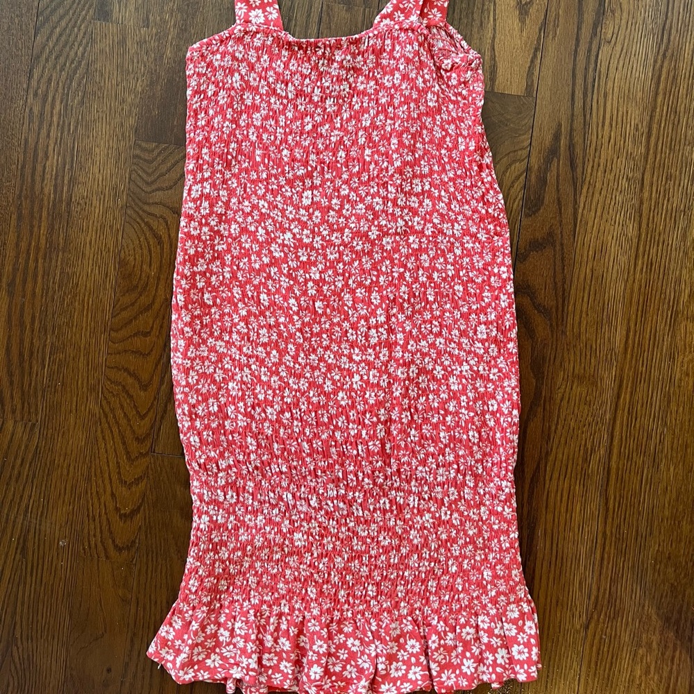 Red Tube Mini Dress with Flower main image 1